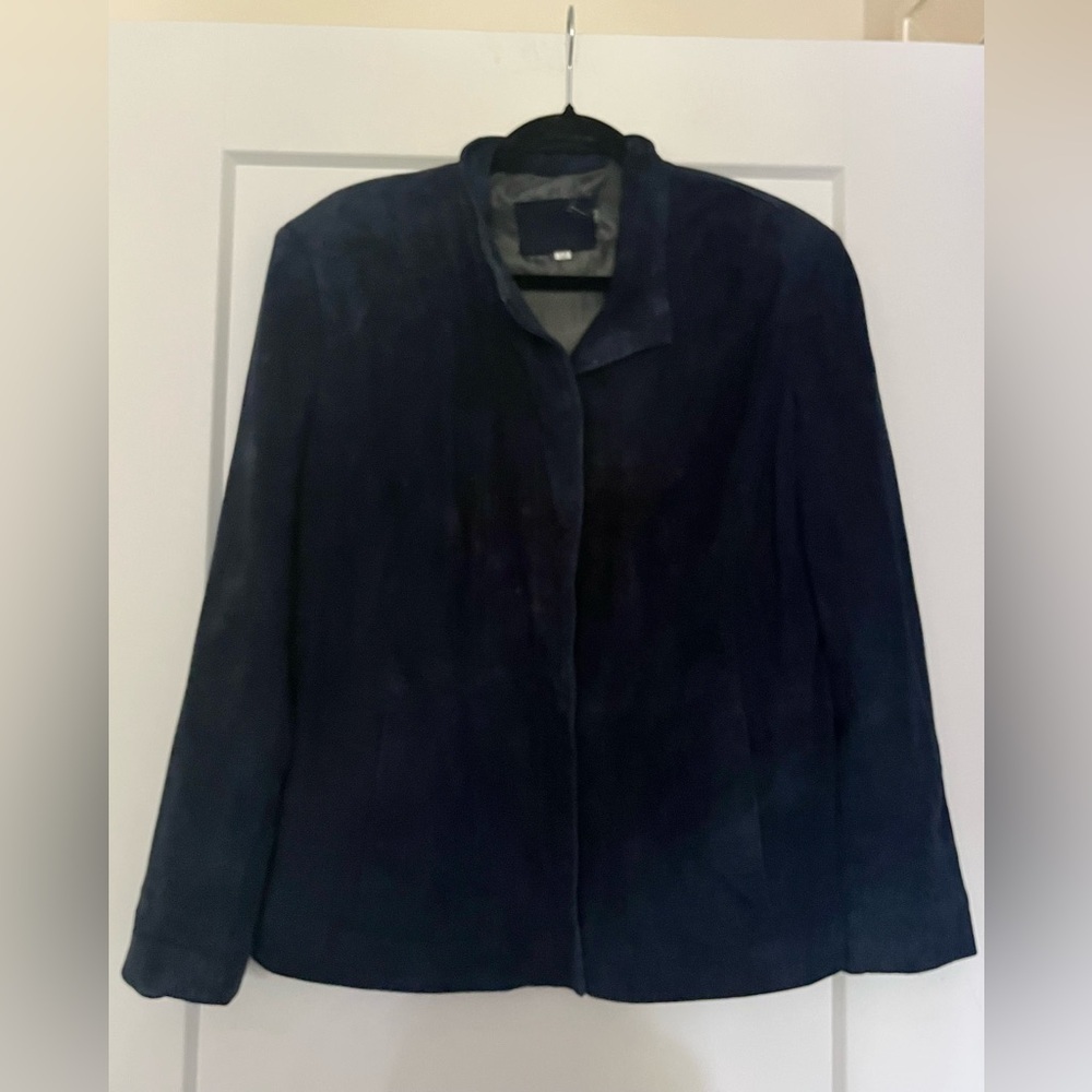 Vintage Genuine Suede Midnight Navy Blue Jacket